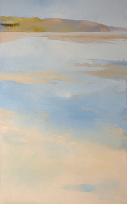 Perranporth beach original oil painting by Huldrick.