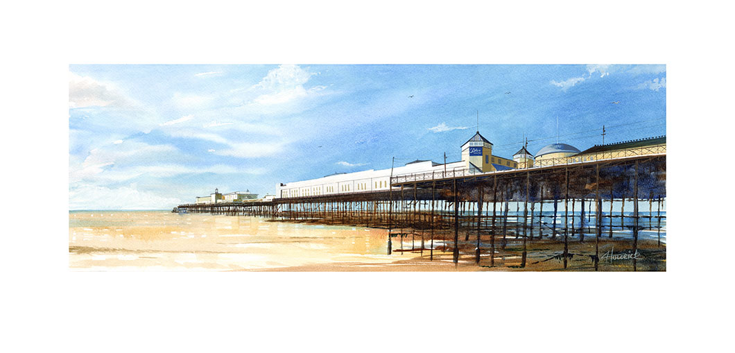 Limited edition print of Hastings Pier by Hastings artist Huldrick.