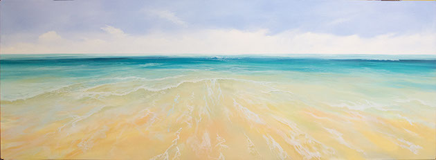 Original seascape painting, oil on canvas by Hastings artist Jon 'Huldrick' Wilhelm.