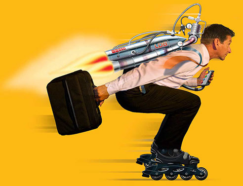 Rocket man. Let's Do Business logo design by Huldrick.